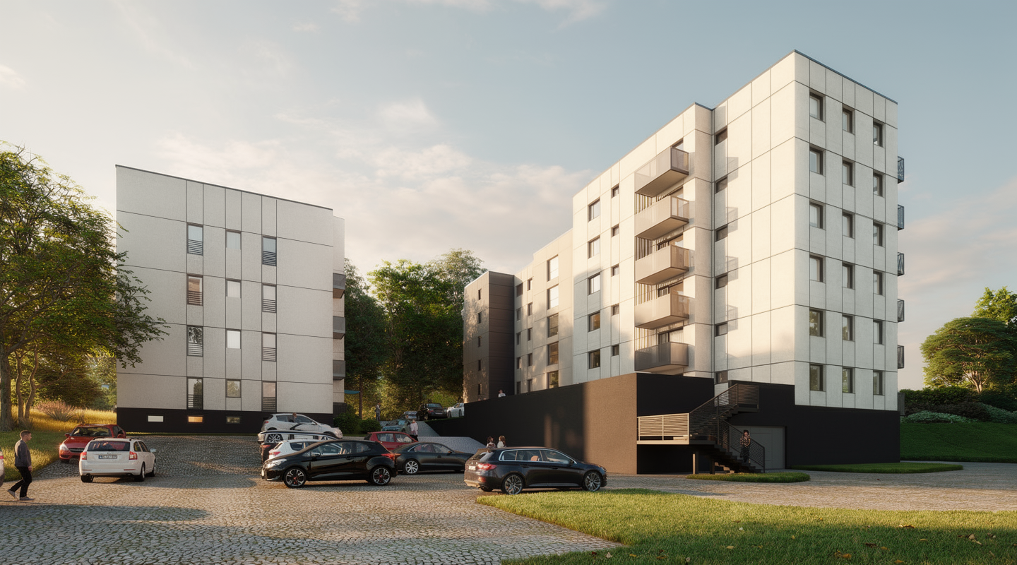 Wizualizacje osiedla wielorodzinnego – OK OFFICE - ujęcie 4